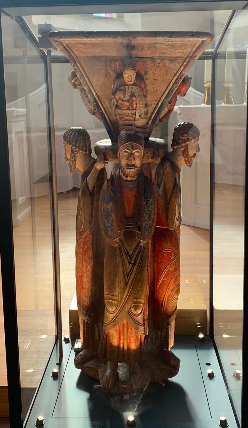 photo of 12th century lectern in German church