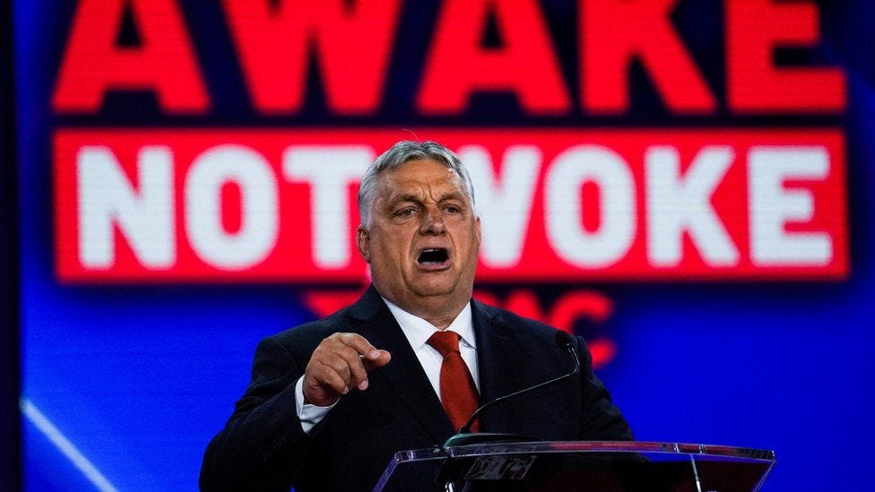 Hungary's Viktor Orban fires up Texas conservatives - BBC News