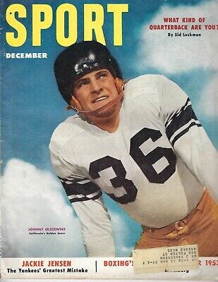 1952 Sport magazine football Johnny Olszewski, California Bears Green Bay  GOOD | eBay