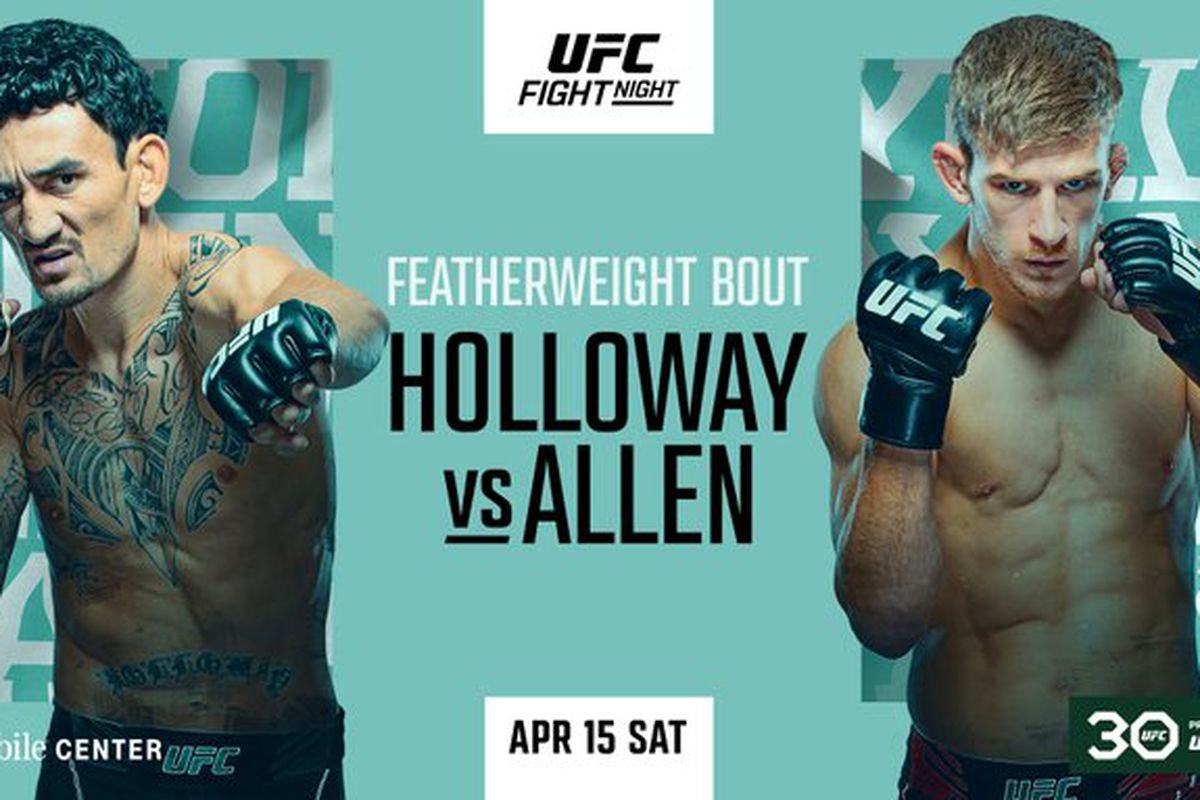 UFC Kansas City poster drops for 'Holloway vs Allen' and MMA fans don't  hate it - MMAmania.com