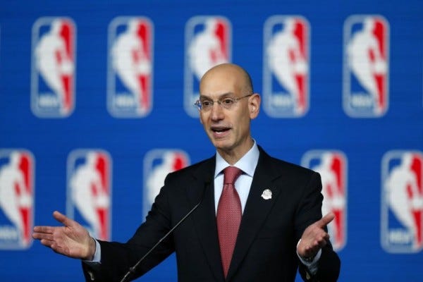 nba commissioner adam silver push to legalize sports gamblinb