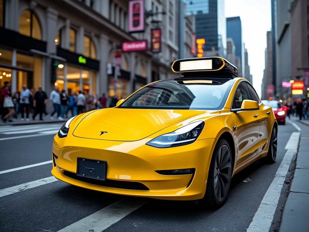 Robot taxi Tesla Model 3