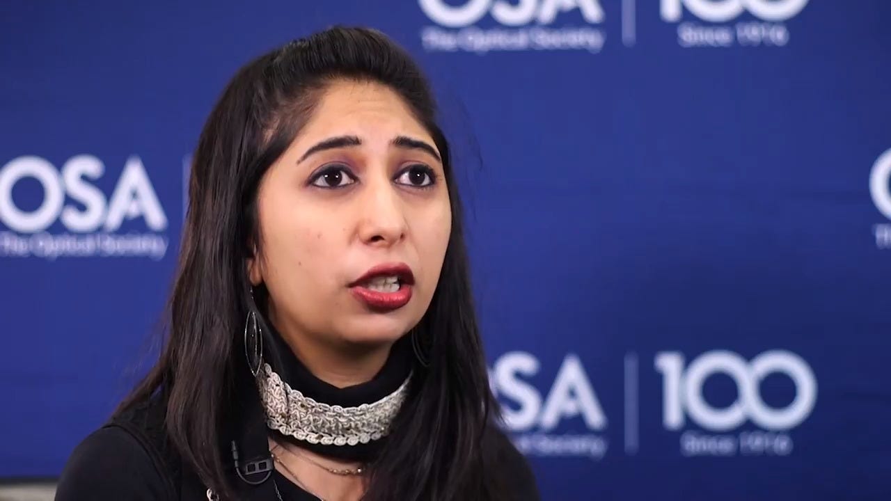 Yaseera Ismail recalls how she came to work in optics--OSA Stories