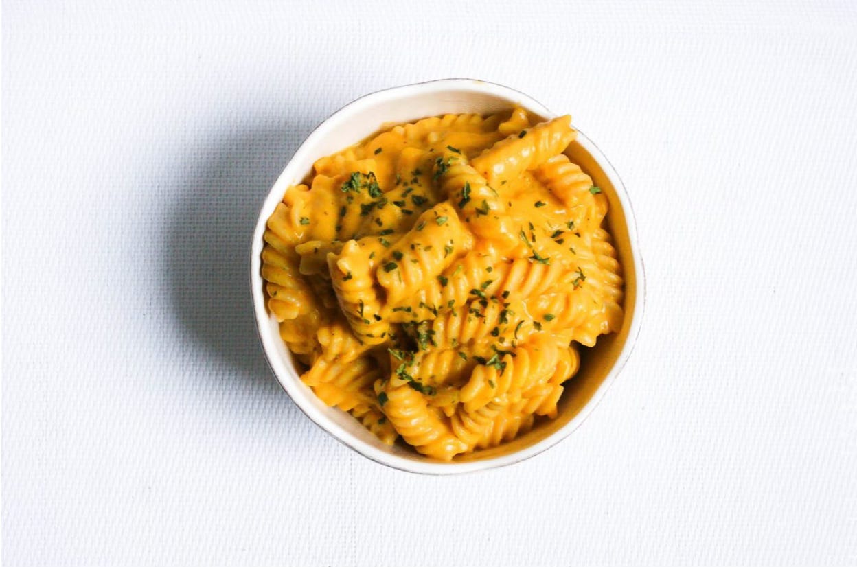 creamy butternut squash pasta