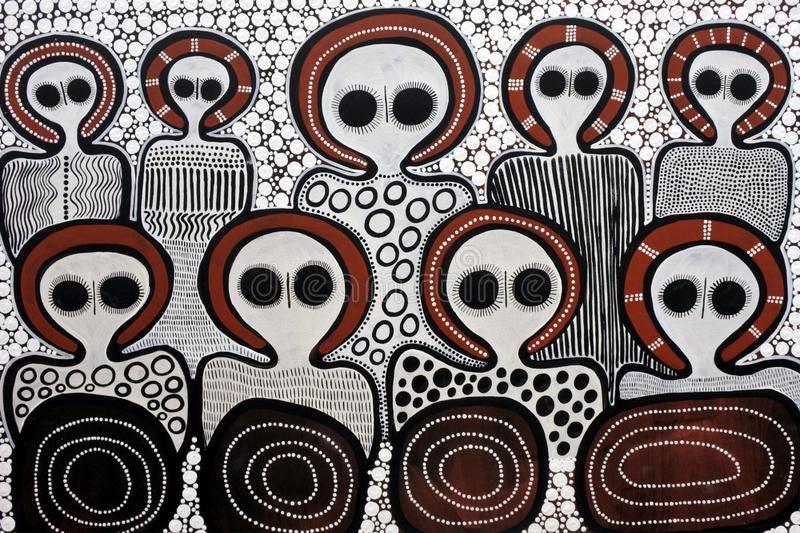 Aboriginal Dot Painting Artwork in Derby Kimberley Western Australia  Editorial Stock Image - Image of brush, male: 158632154