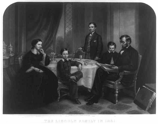 The Abraham Lincoln family in 1861. 