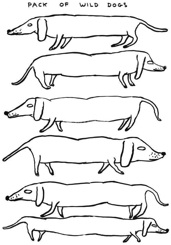 Untitled (Pack Of Wild Dogs), 2019 : David Shrigley : Artimage