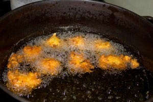 Hush Puppies frying