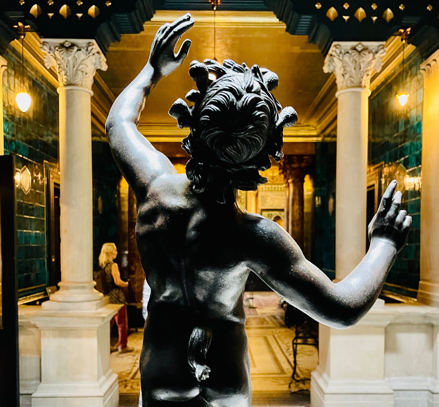 the statue of the Greek hero Narcissus