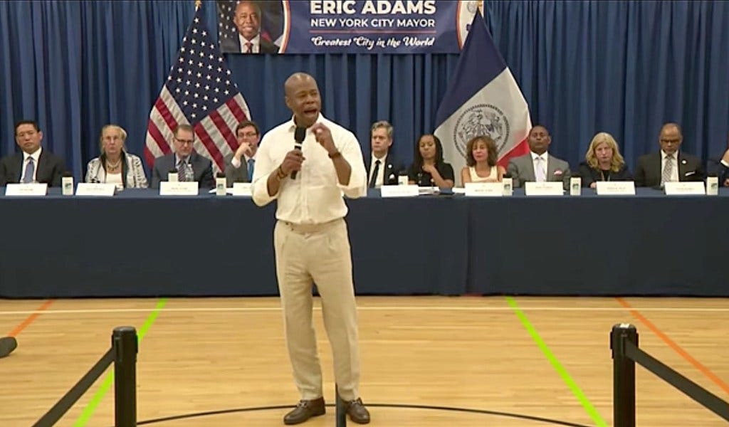 Speaking at a townhall Wednesday night, Adams said the migrant crisis will destroy New York City as he doesn't see an ending.