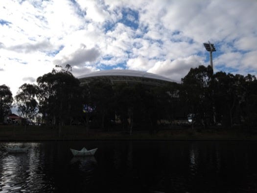 Adelaide Oval, seen from over the river Torrens