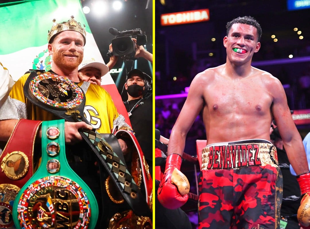 Canelo Alvarez's legacy questioned by David Benavidez's promoter after two  mega-fights ruled out | talkSPORT