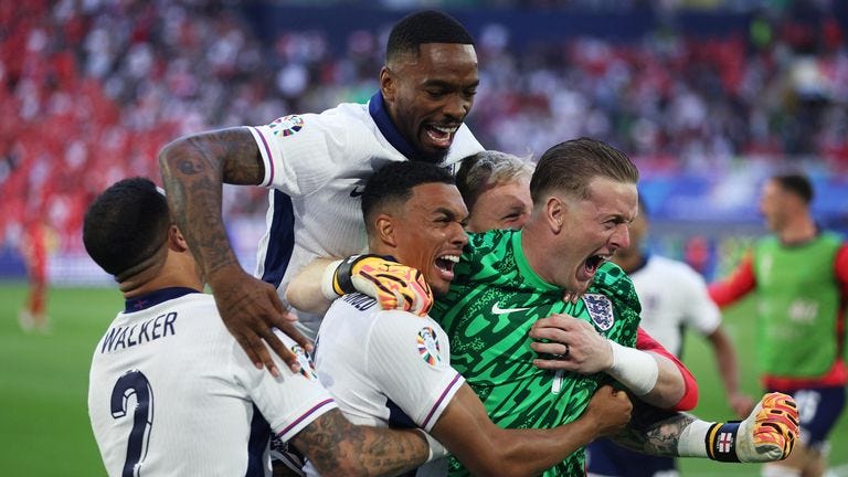 Euro 2024 – England 1-1 Switzerland (5-3 on pens): Three Lions edge through  from the spot to reach semi-finals | Football News | Sky Sports