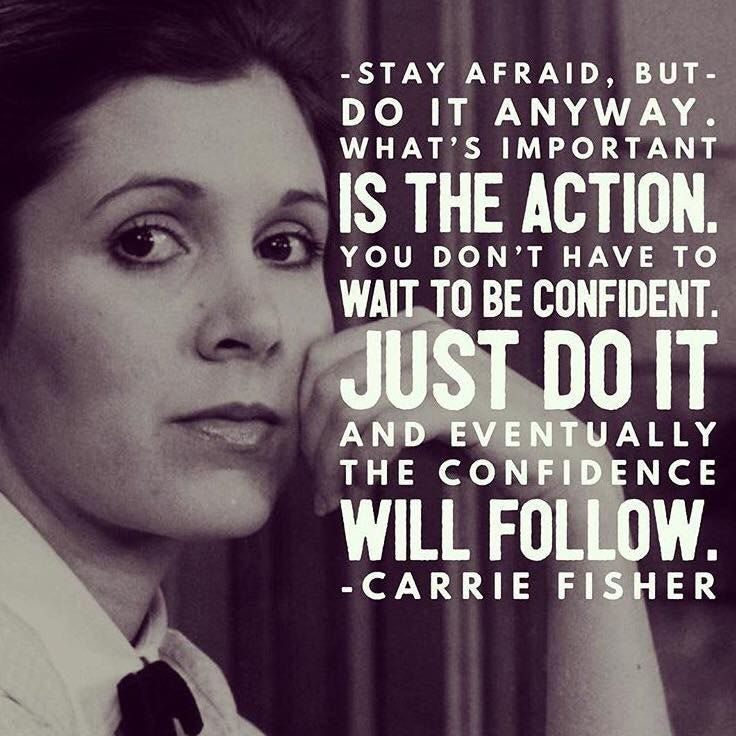 This may contain: a woman holding her hand to her face and looking at the camera with an inspirational quote on it