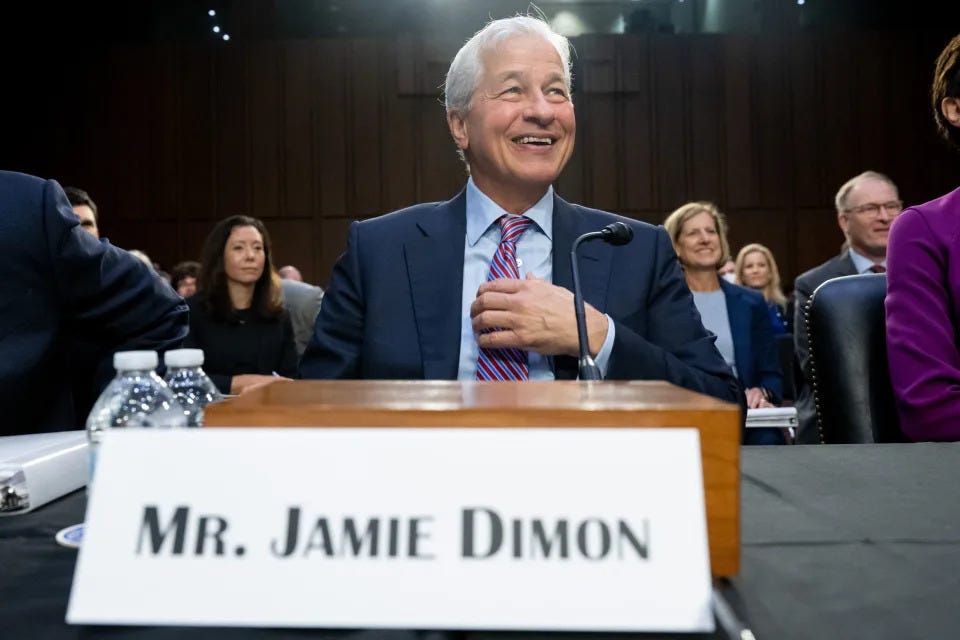 Jamie Dimon, Chairman and CEO of JPMorgan Chase, arrives to testify during a Senate Banking, Housing, and Urban Affairs Committee Hearing on the Annual Oversight of the Nation&#39;s Largest Banks, on Capitol Hill in Washington, DC, September 22, 2022. (Photo by SAUL LOEB / AFP) (Photo by SAUL LOEB/AFP via Getty Images)