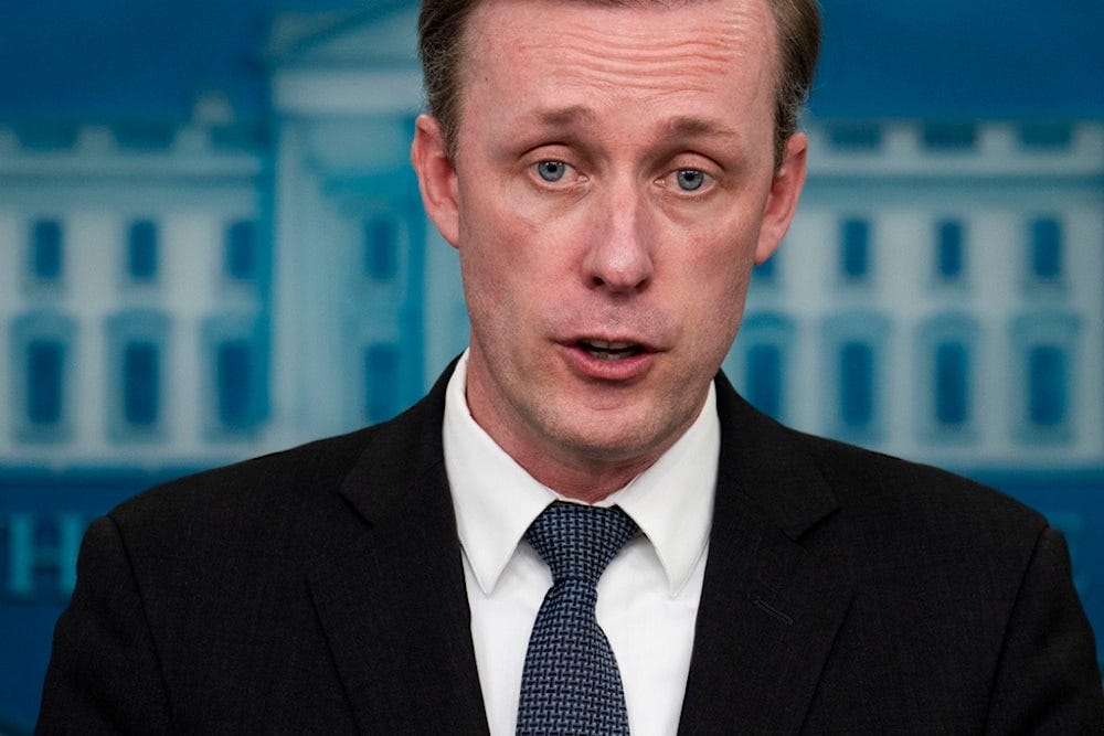 White House National Security Advisor Jake Sullivan briefs reporters at the White House, Monday, May, 13, 2024. (AP)