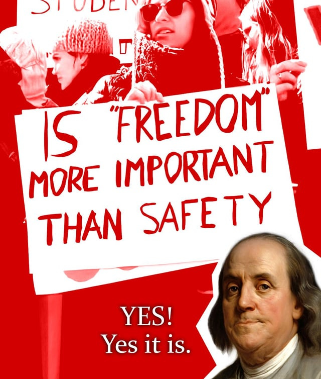 r/ConservativeMemes - Is freedom more important than safety?