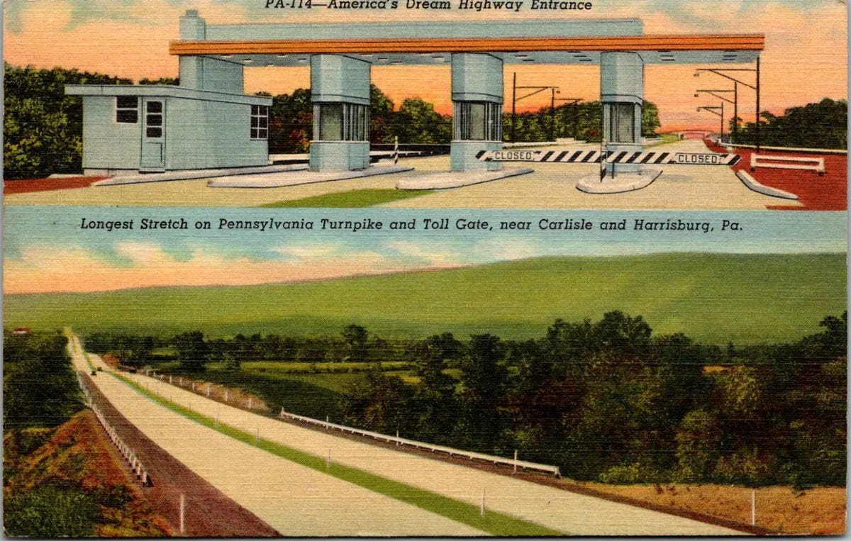 America&#039;s Dream Highway Pennsylvania Turnpike Vintage Postcard | eBay
