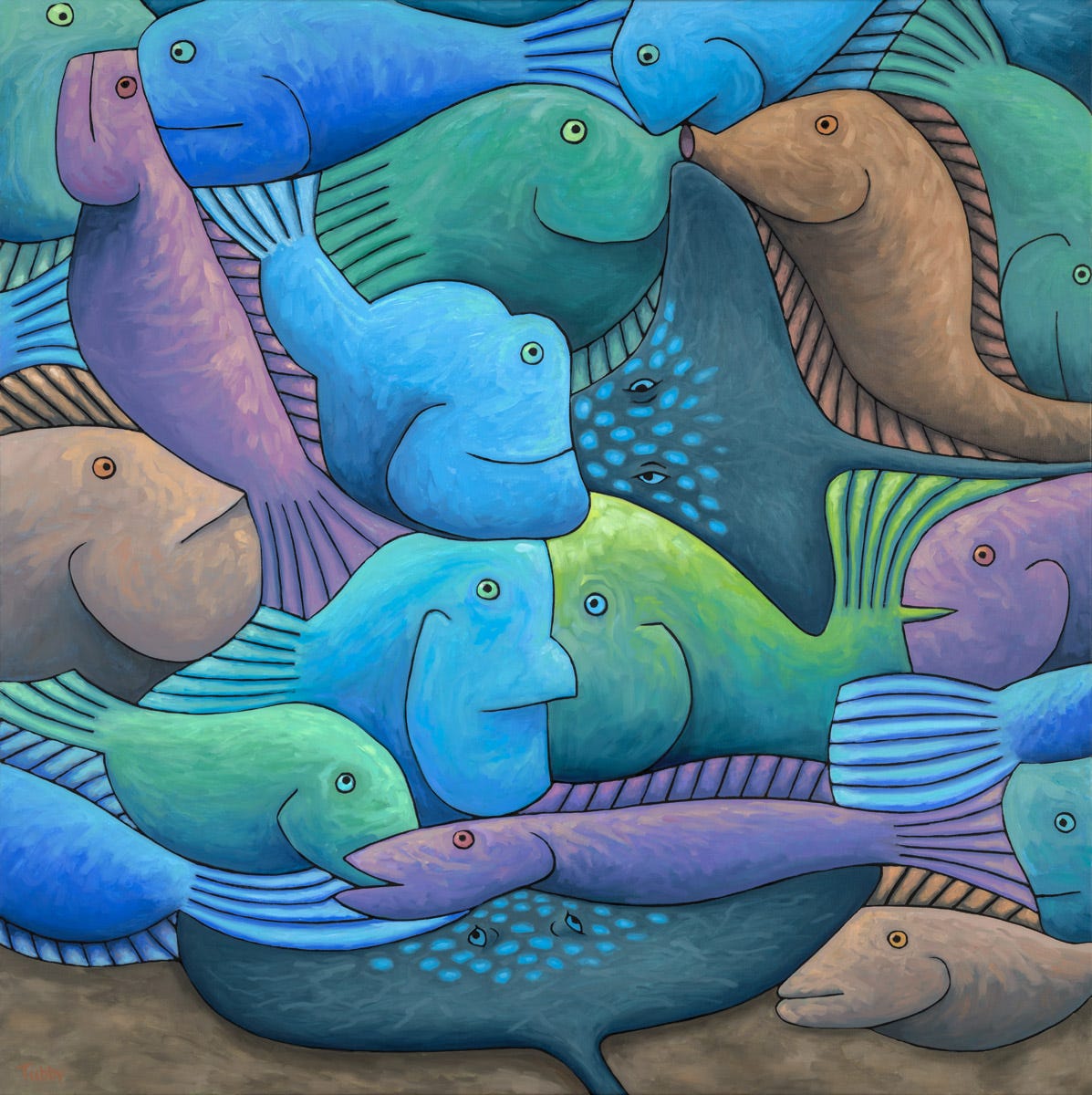 A group of colorful fish

Description automatically generated