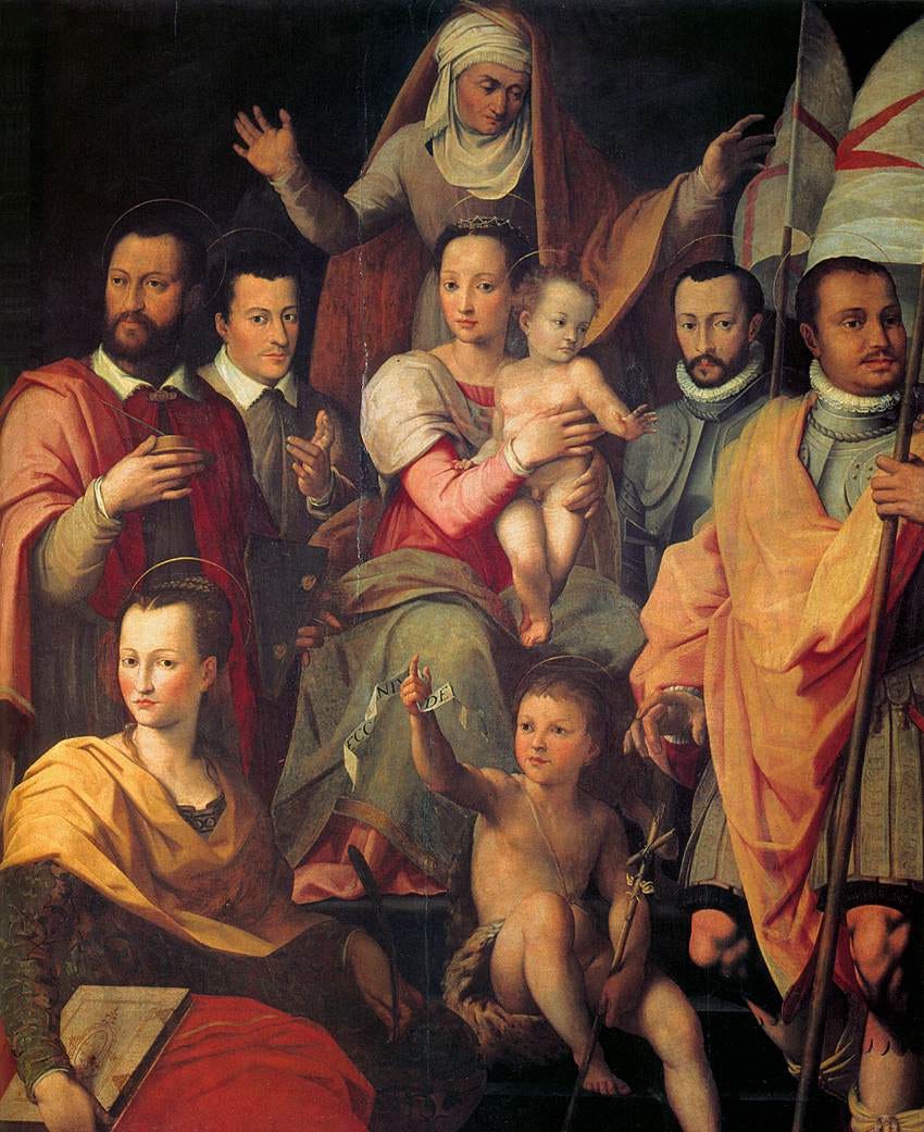 Virgin and Child with St Anne and Members of the Medici Family as Saints by  BUTTERI, Giovanni Maria