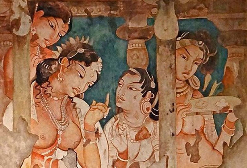 Cave paintings from Ajanta