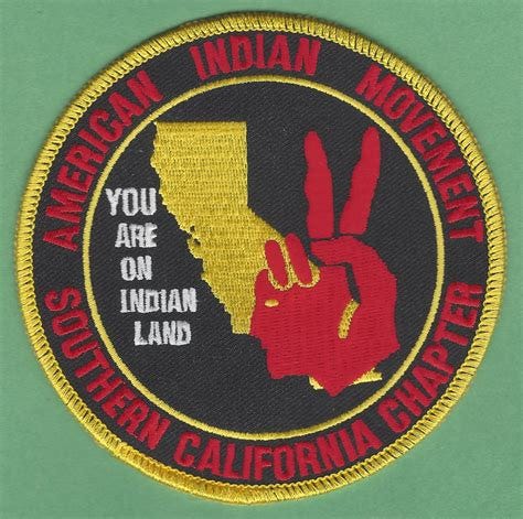 AIM American Indian Movement Southern California Chapter Patch