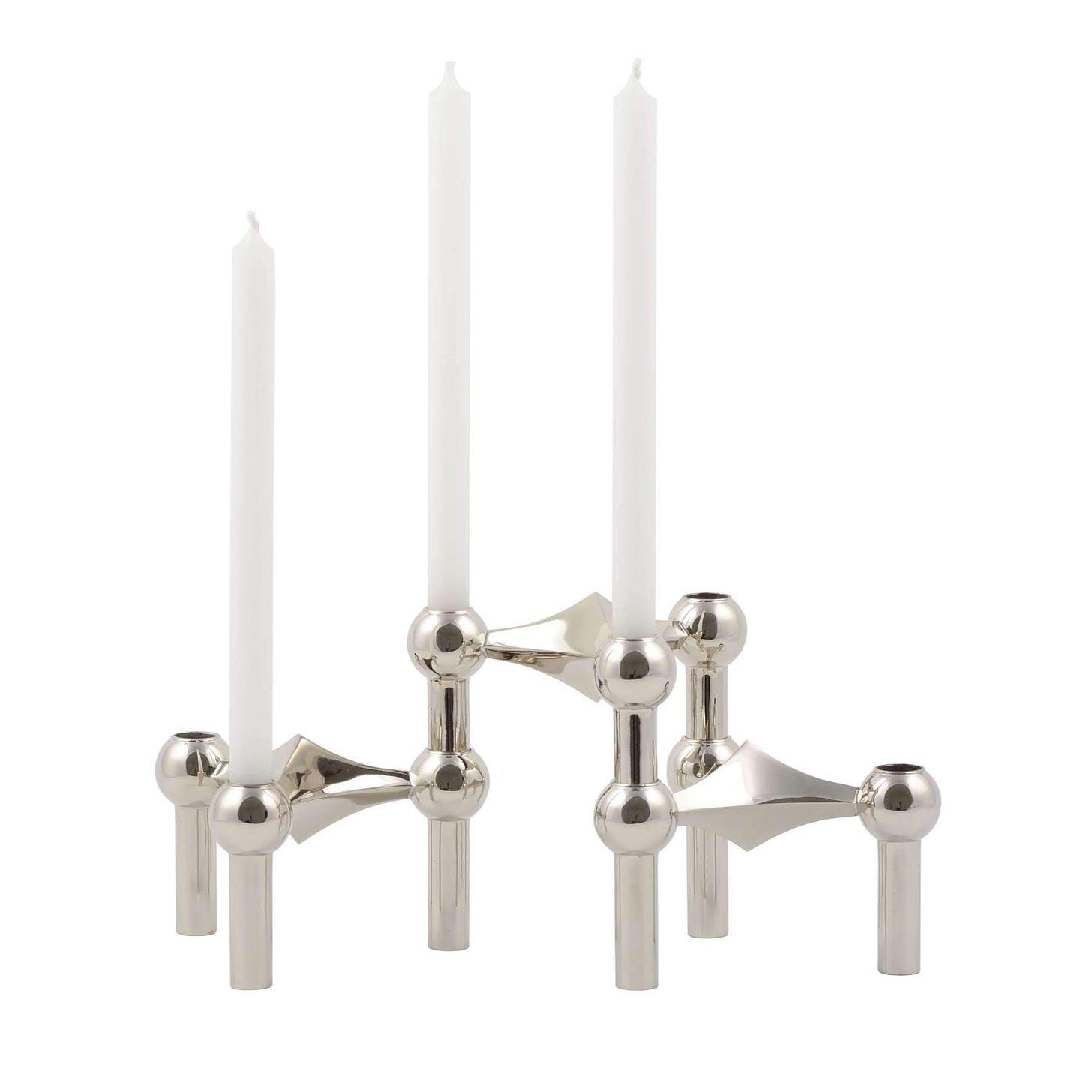 Amazon.com: Stoff Nagel Candle Holder, Metal, Silver, 6.5 x 10.2 cm : Home  & Kitchen