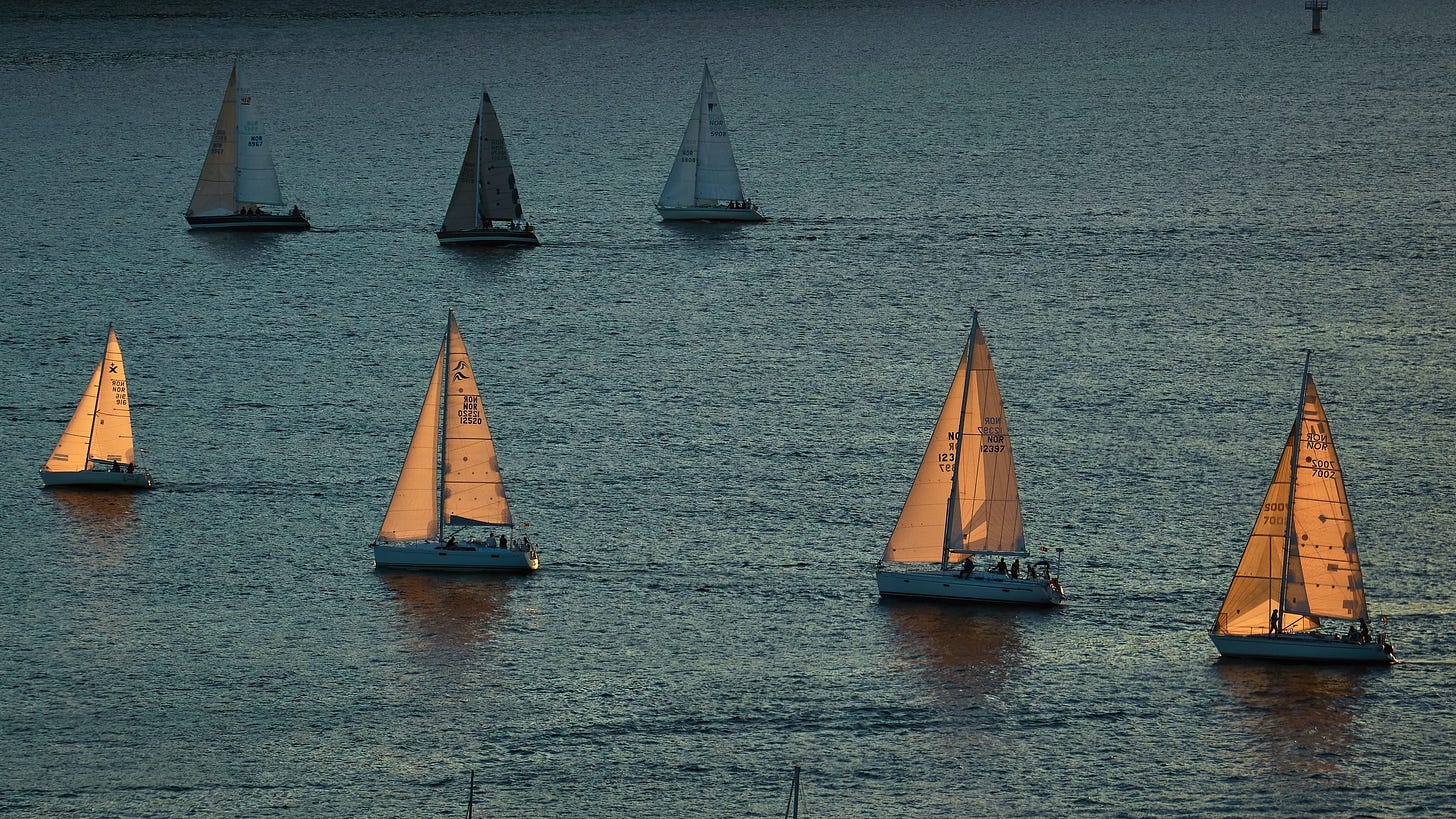 sailboats on water; self-help