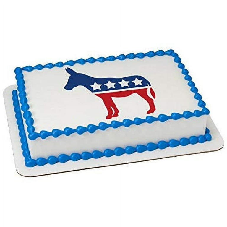 Political Donkey Edible Cake Topper Image - 1/4 sheet