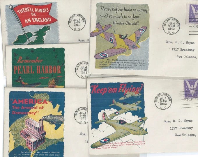 World War II covers with cachets