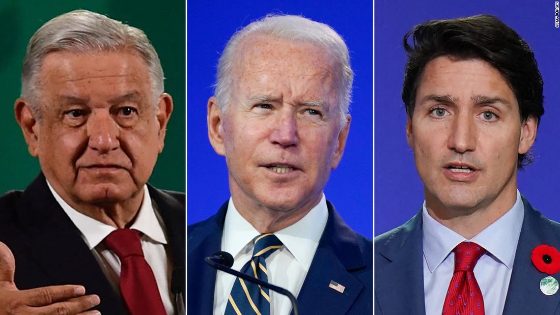 At Biden, Trudeau and Lopez Obrador's 'three amigos' summit, there's an  elephant in the room | CNN