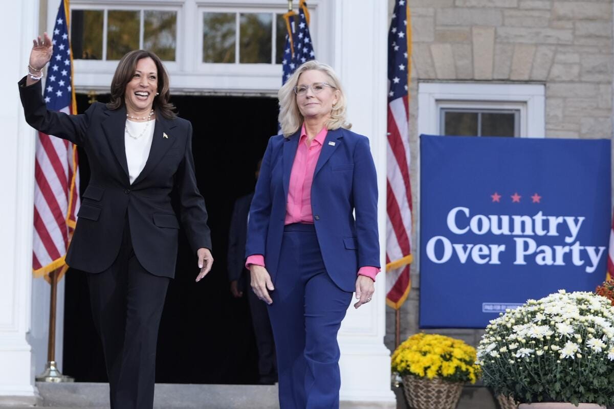 Harris campaigns with Liz Cheney at GOP birthplace; Trump rallies in  Michigan - Los Angeles Times