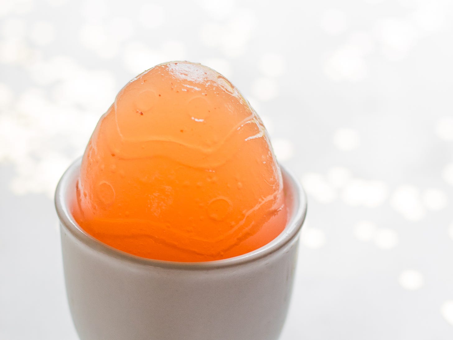 fancy boozy jello shot eggs