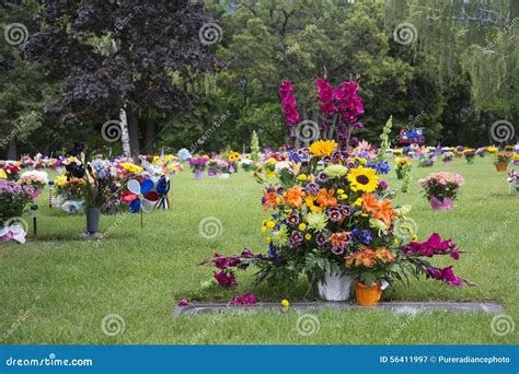 Flowers on Graveside stock image. Image of flowers, peace - 56411997