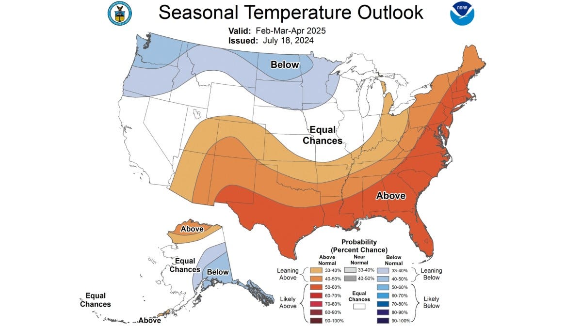 NOAA Winter '24/'25 Seasonal Outlook