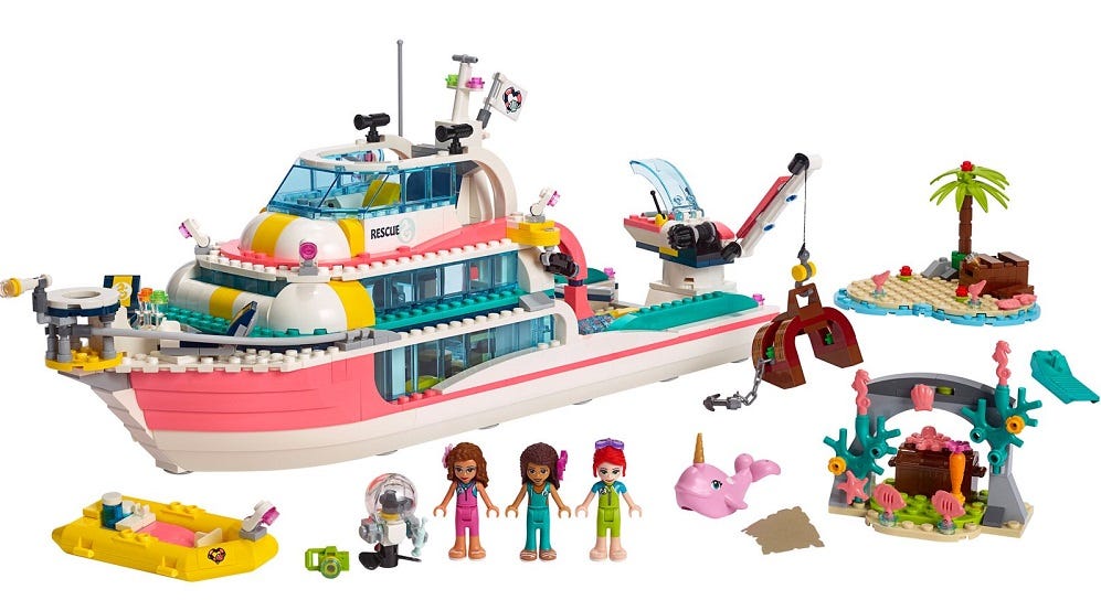 LEGO Friends Rescue Mission Boat 41381 2019 hottest holiday toys kids gifts