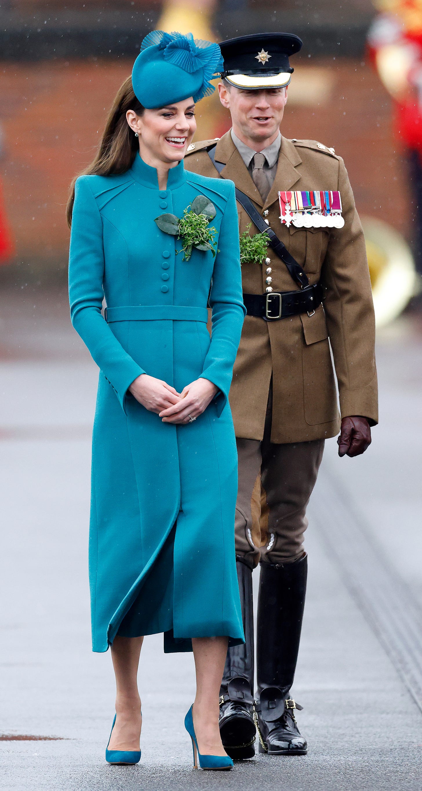 Princess of Wales wearing teal coat on St Patrick's Day 2023