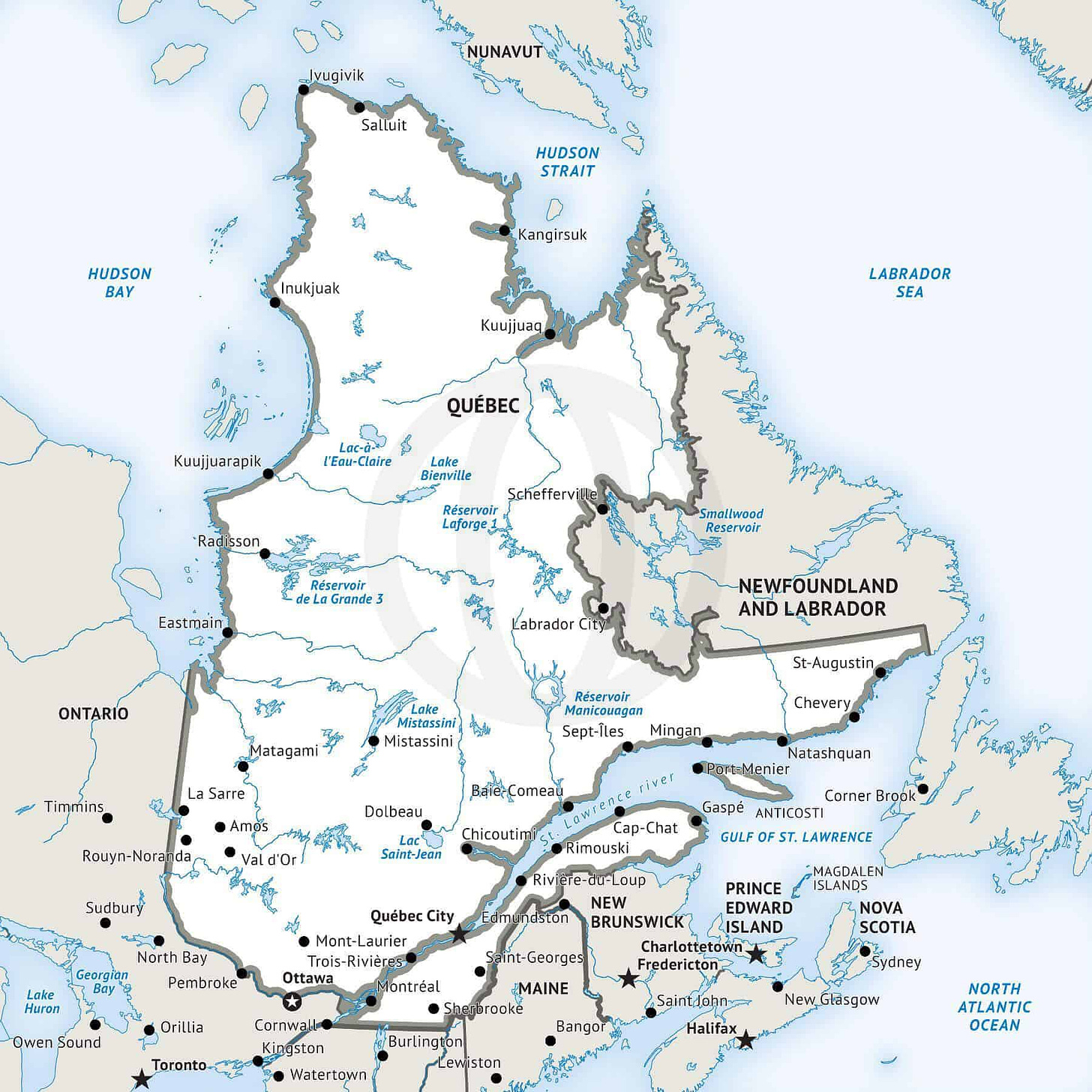 Map Quebec - Share Map