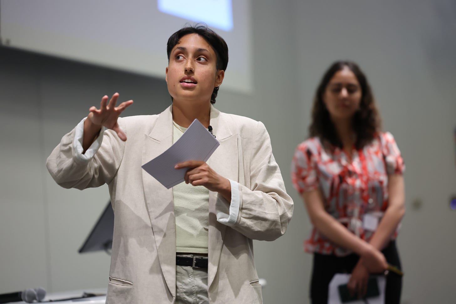 Vouchsafe’s Nandita Rath presenting at CivTech Demo Day