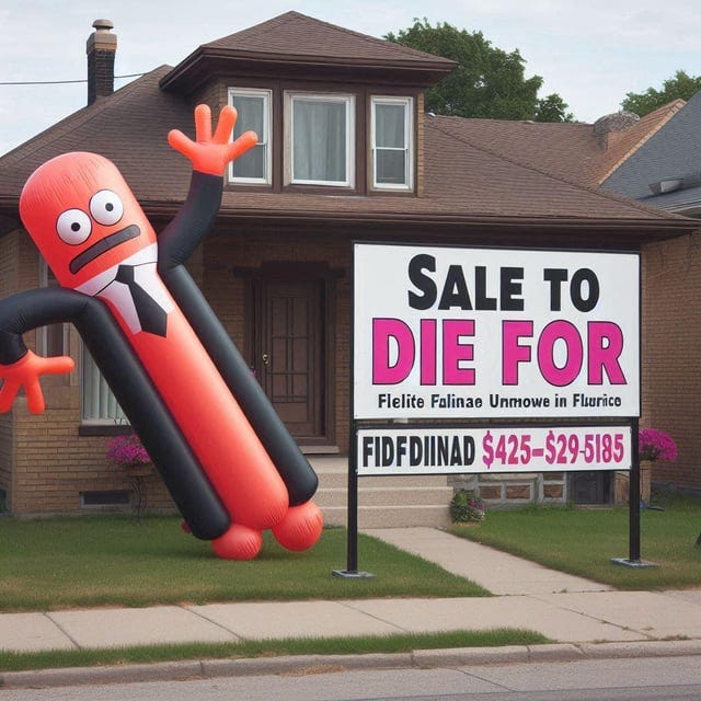 r/weirddalle - Funeral homes should advertise like this. 