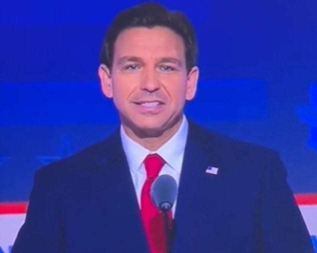 Ron DeSantis' excruciating attempt to smile during GOP debate sweeps the  internet | Daily Mail Online