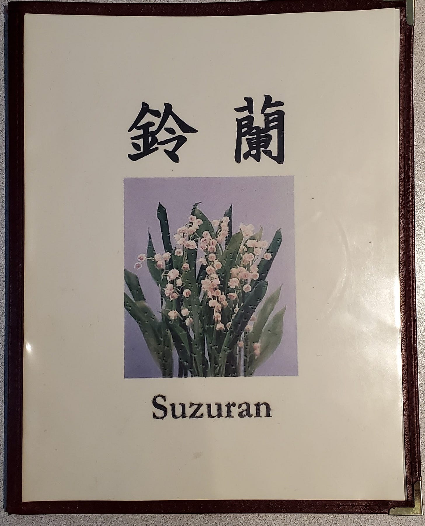 May be an image of text that says '鈴蘭 鈴 Suzuran'