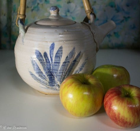 Still Life: Apples and Teapot