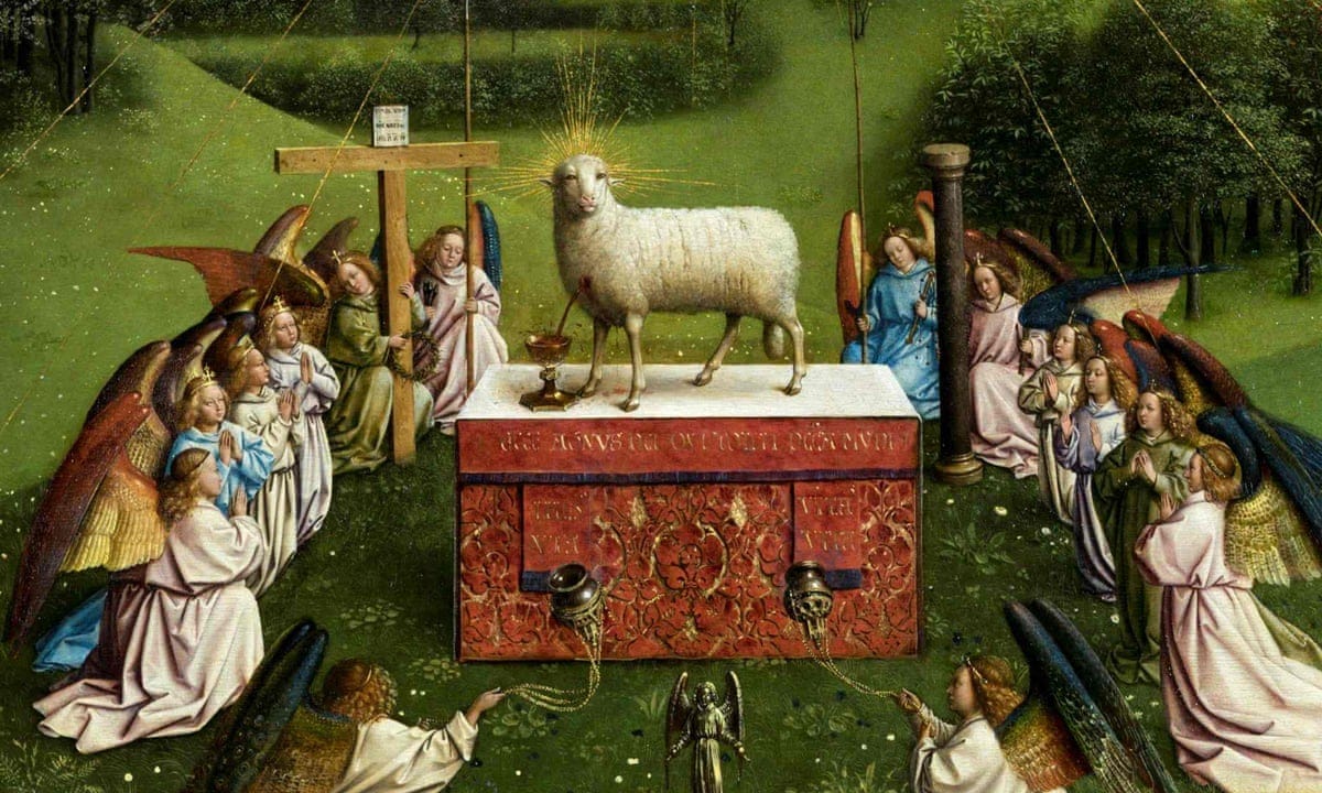 Lamb of (oh my) God: disbelief at 'alarmingly humanoid' restoration of  Ghent altarpiece | Belgium | The Guardian
