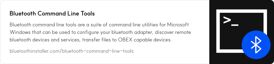 Bluetooth command line tools