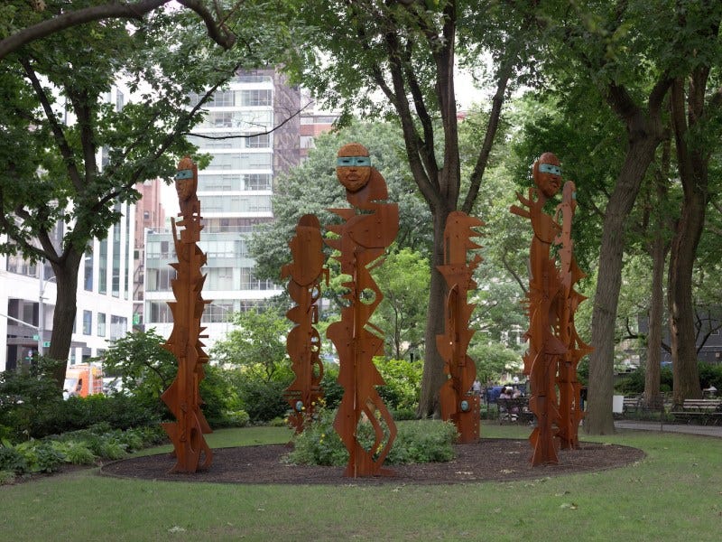 Rose B. Simpson, <em>Seed</em>, 2024, installation view, Madison Square Park Conservancy, New York