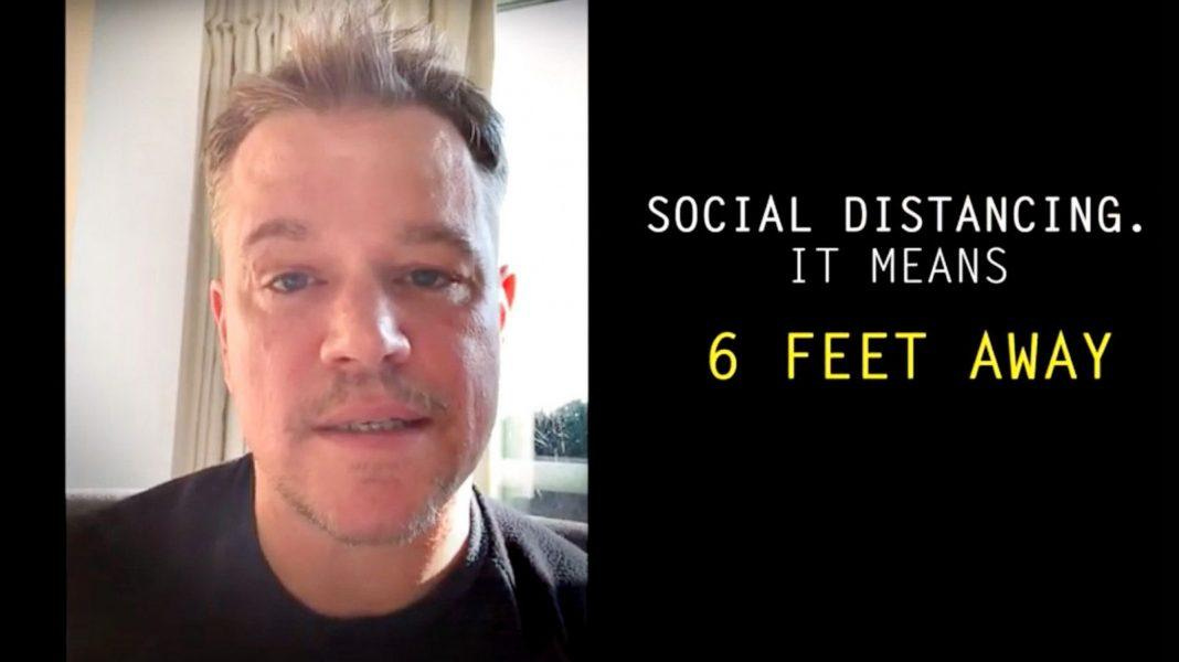 matt damon on coronavirus staying six feet away from others