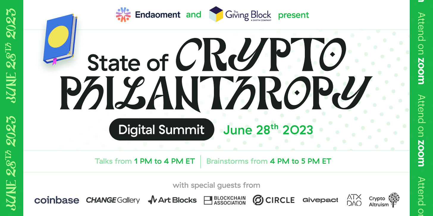Cover Image for State of Crypto Philanthropy Digital Summit