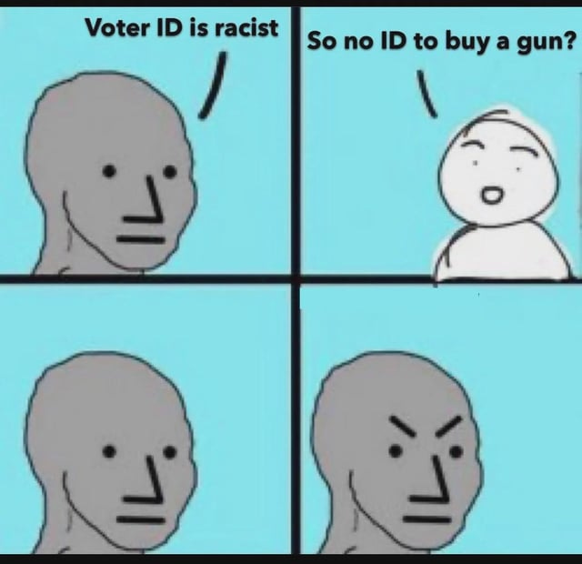 r/ConservativeMemes - Voter ID Is Racist.....