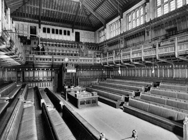 House of Commons, Palace of Westminster, London: the rebuilt chamber | RIBA  pix